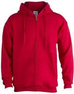 Urheilutakki Adult Hooded + Zipper Sweatshirt "keya" SWZ280, punainen liikelahja logopainatuksella